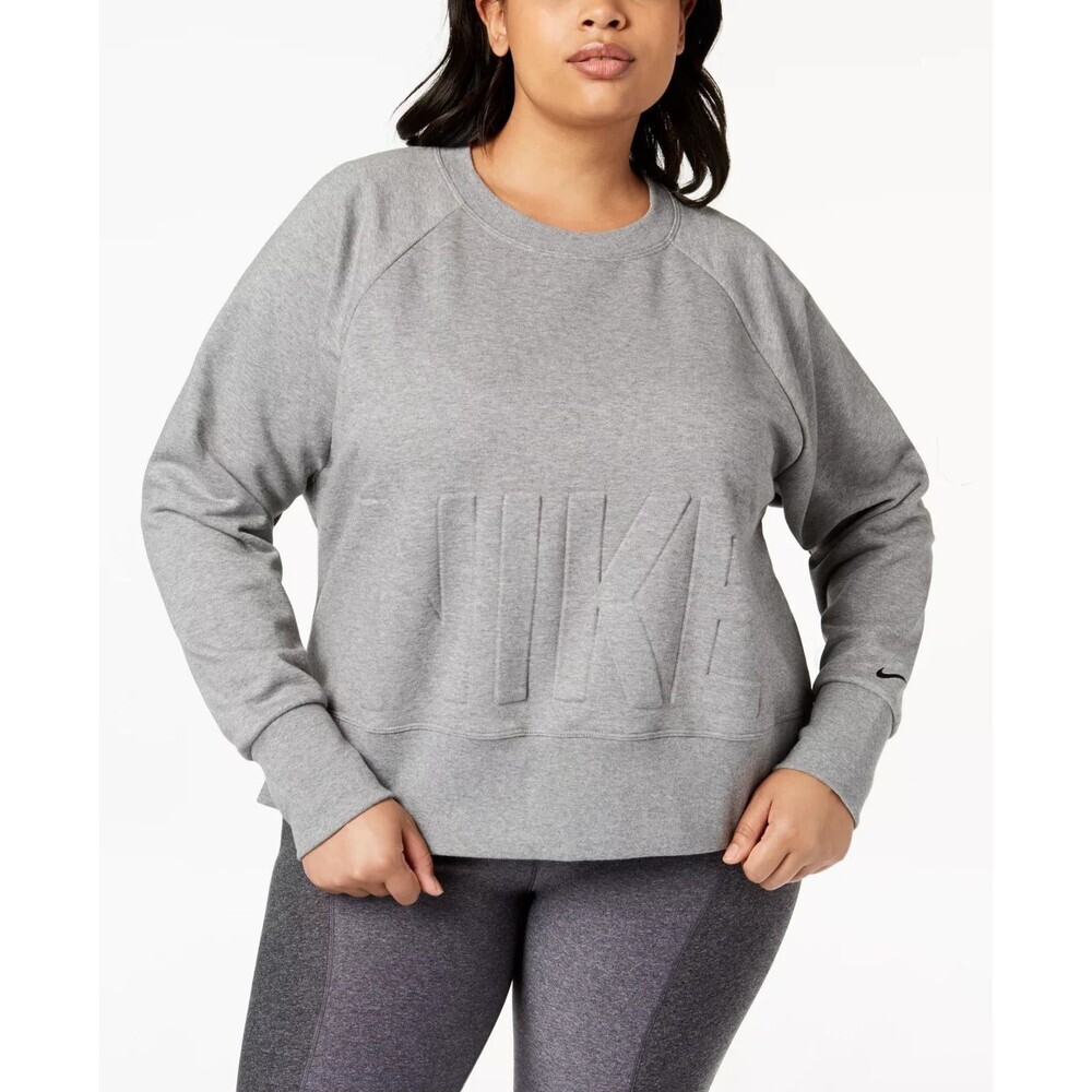 Women's Nike Versa Embossed Cropped Training Sweatshirt Size L
